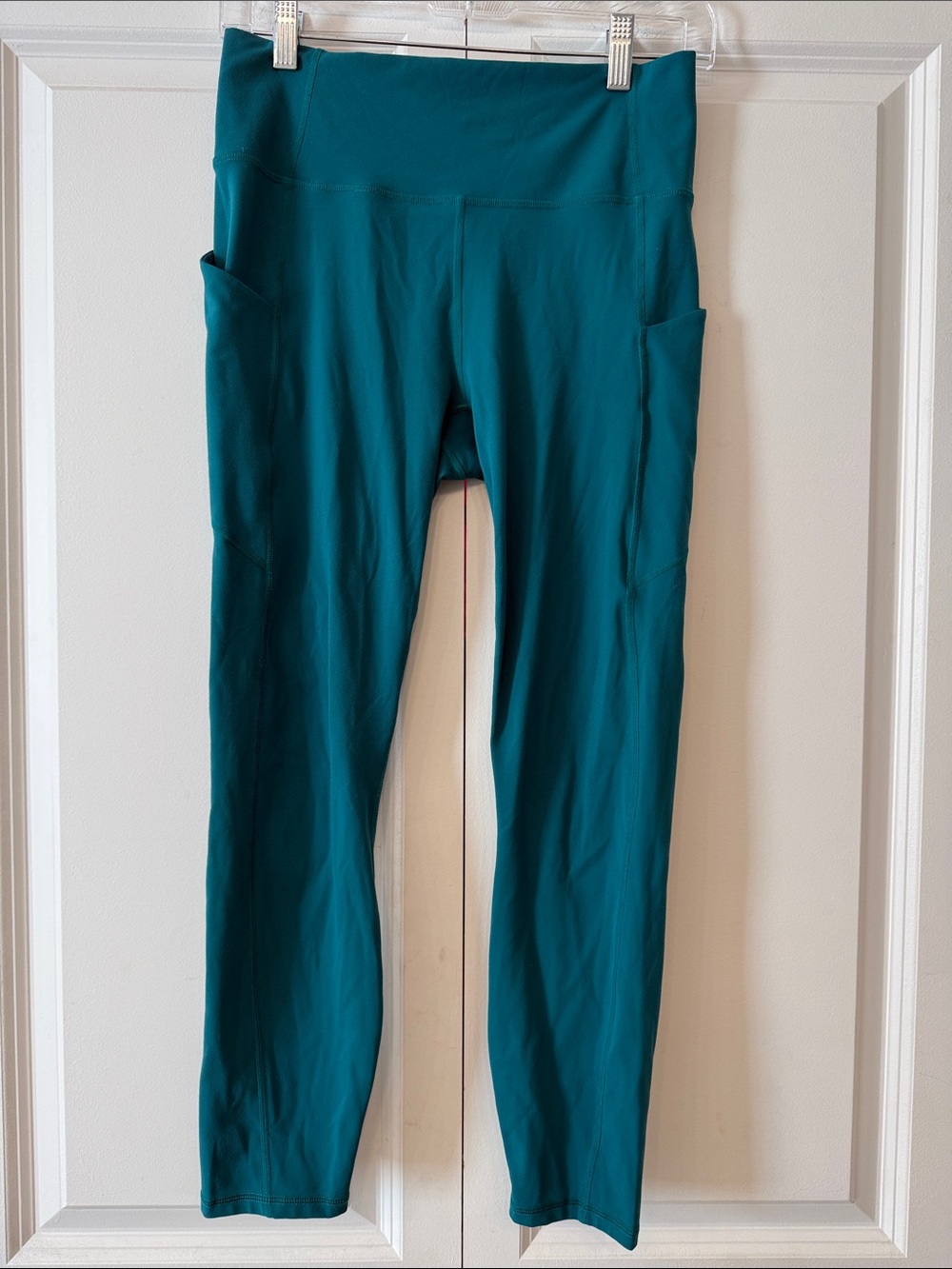 Fabletics Teal High-Waist Leggings with Side Pockets. See Note.